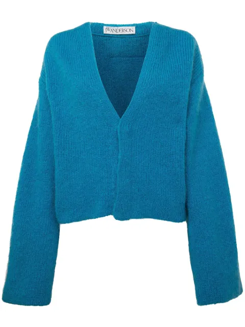 JW Anderson logo-appliqué V-neck cardigan