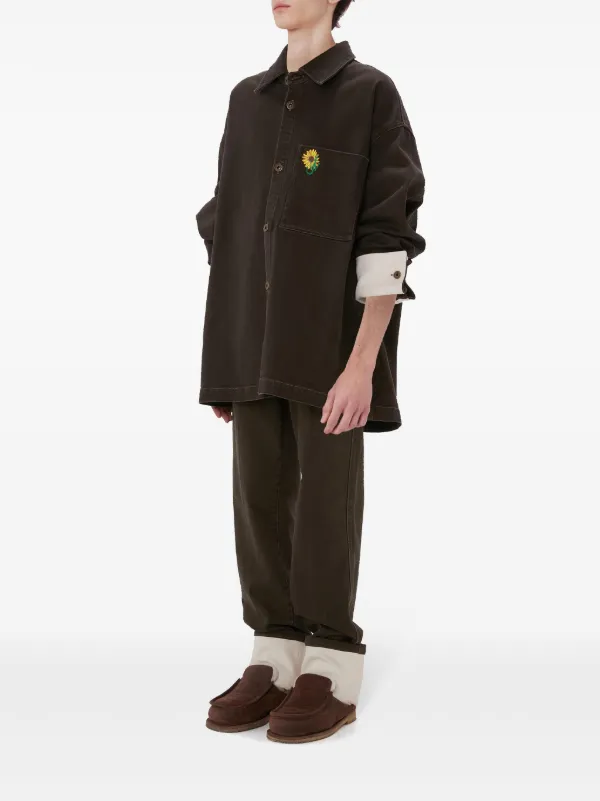 JW anderson Contrast Turn-Up ジーンズ JW Anderson | Contrast Turn Up Jeans - Smoke | Men | Blue