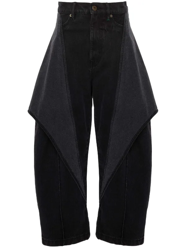 JW Anderson クロップドジーンズ | ブラック | FARFETCH JP
