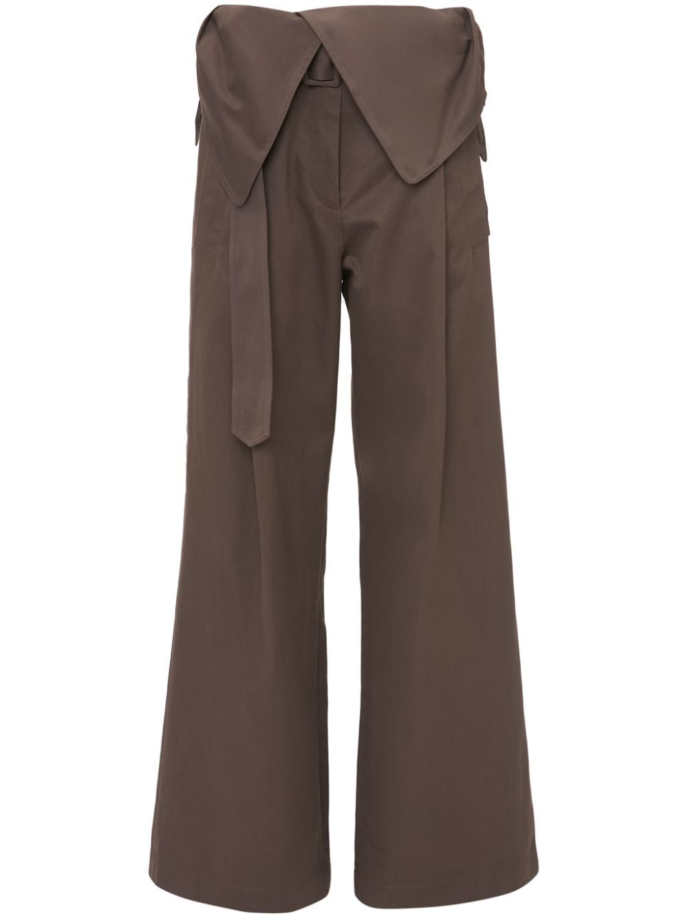 fold-over trench trousers