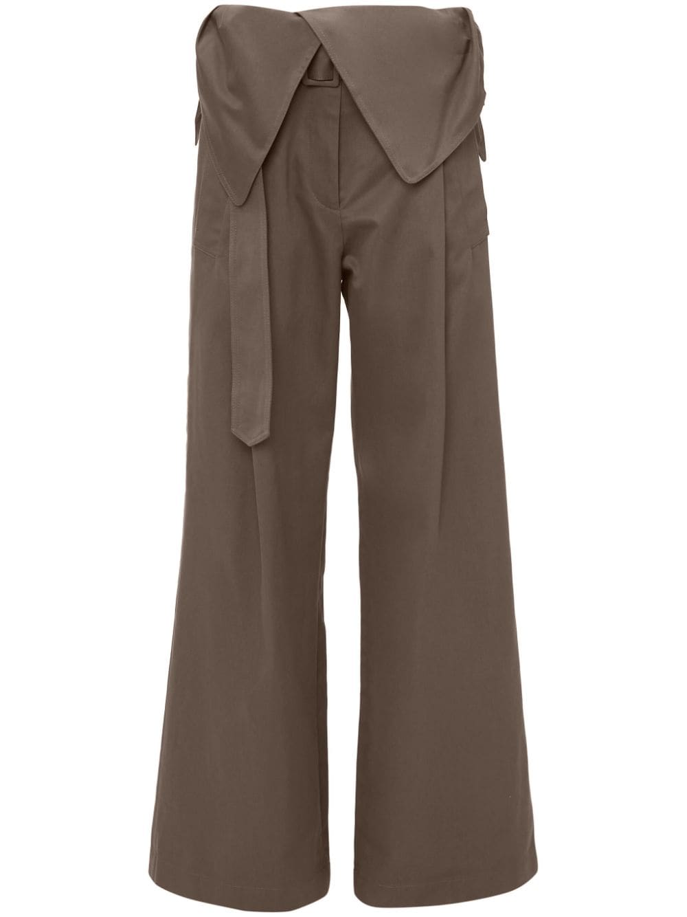 fold-over trench trousers