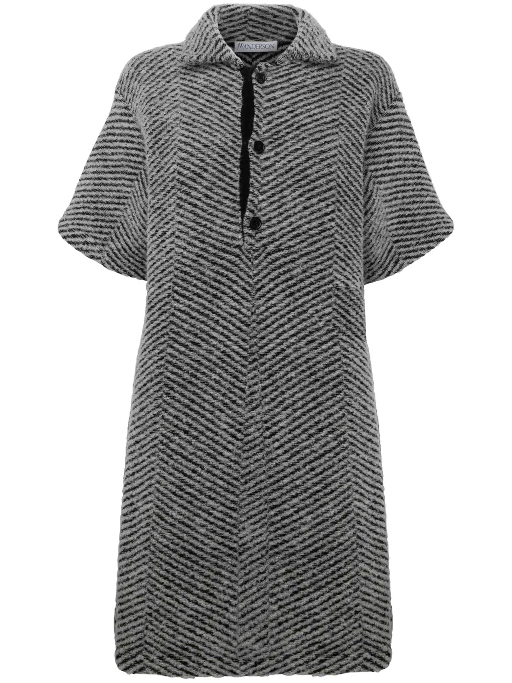 JW Anderson Gebreide polojurk met logoplakkaat Wit