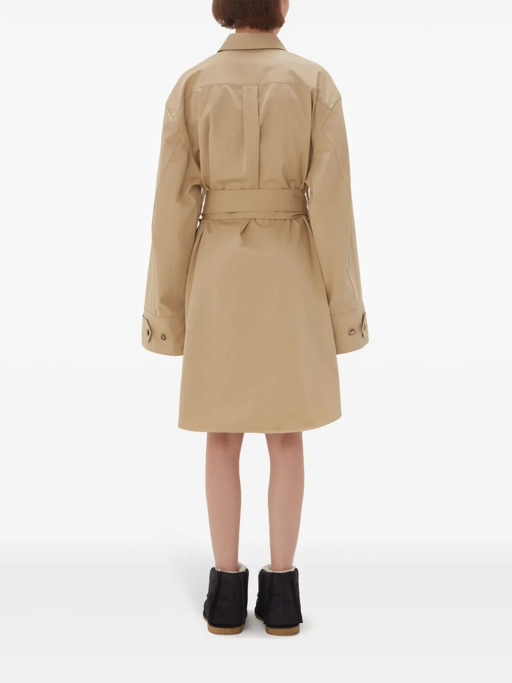 JW Anderson Dubbele gewikkelde trenchjurk Beige