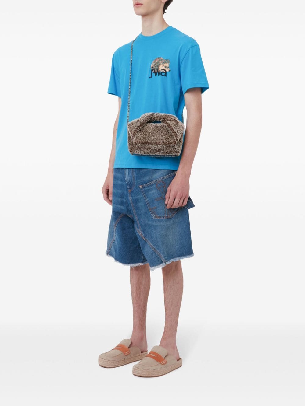 Shop Jw Anderson Hedgehog Logo T-shirt In Blue