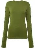JW Anderson pleated-trim long-sleeve top - Green