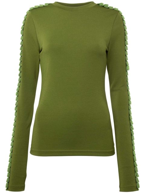 JW Anderson pleated-trim long-sleeve top Women