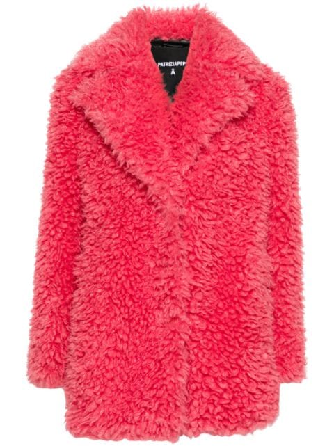 Patrizia Pepe buttoned faux-fur jacket