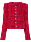 Patrizia Pepe crew-neck tweed jacket - Pink