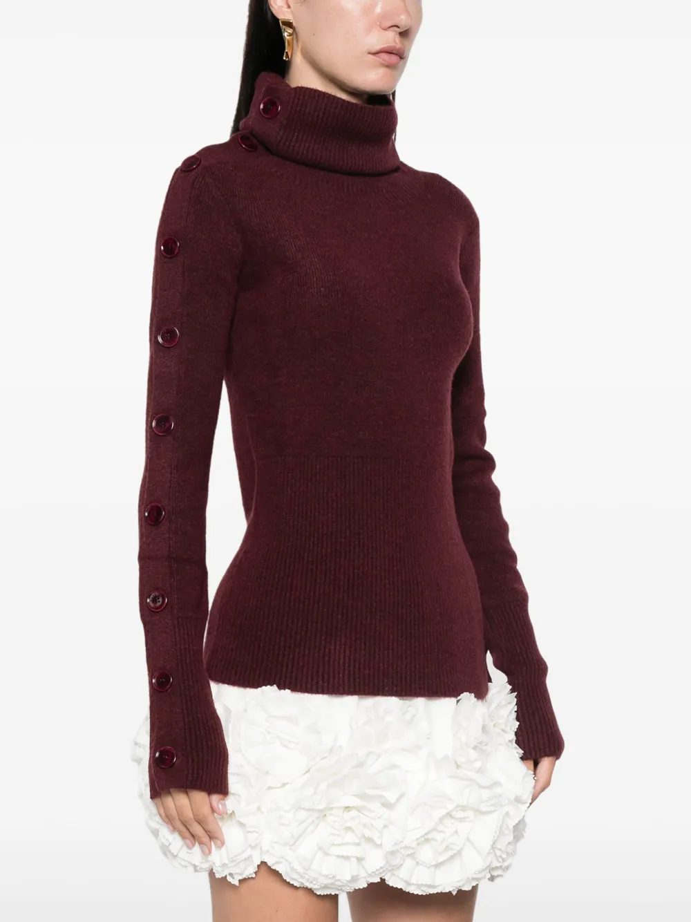 Patrizia Pepe Trui met knopen Rood