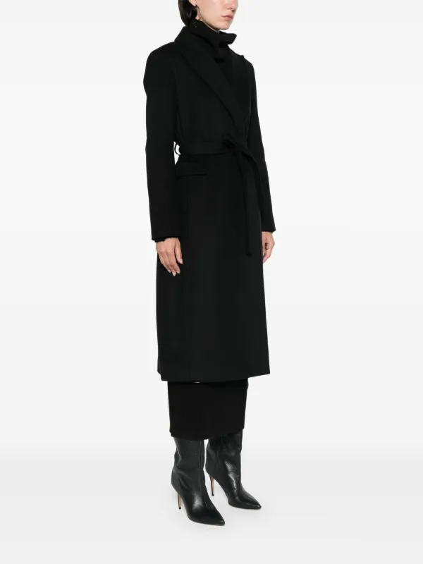 Patrizia Pepe ベルテッド コート | ブラック | FARFETCH JP
