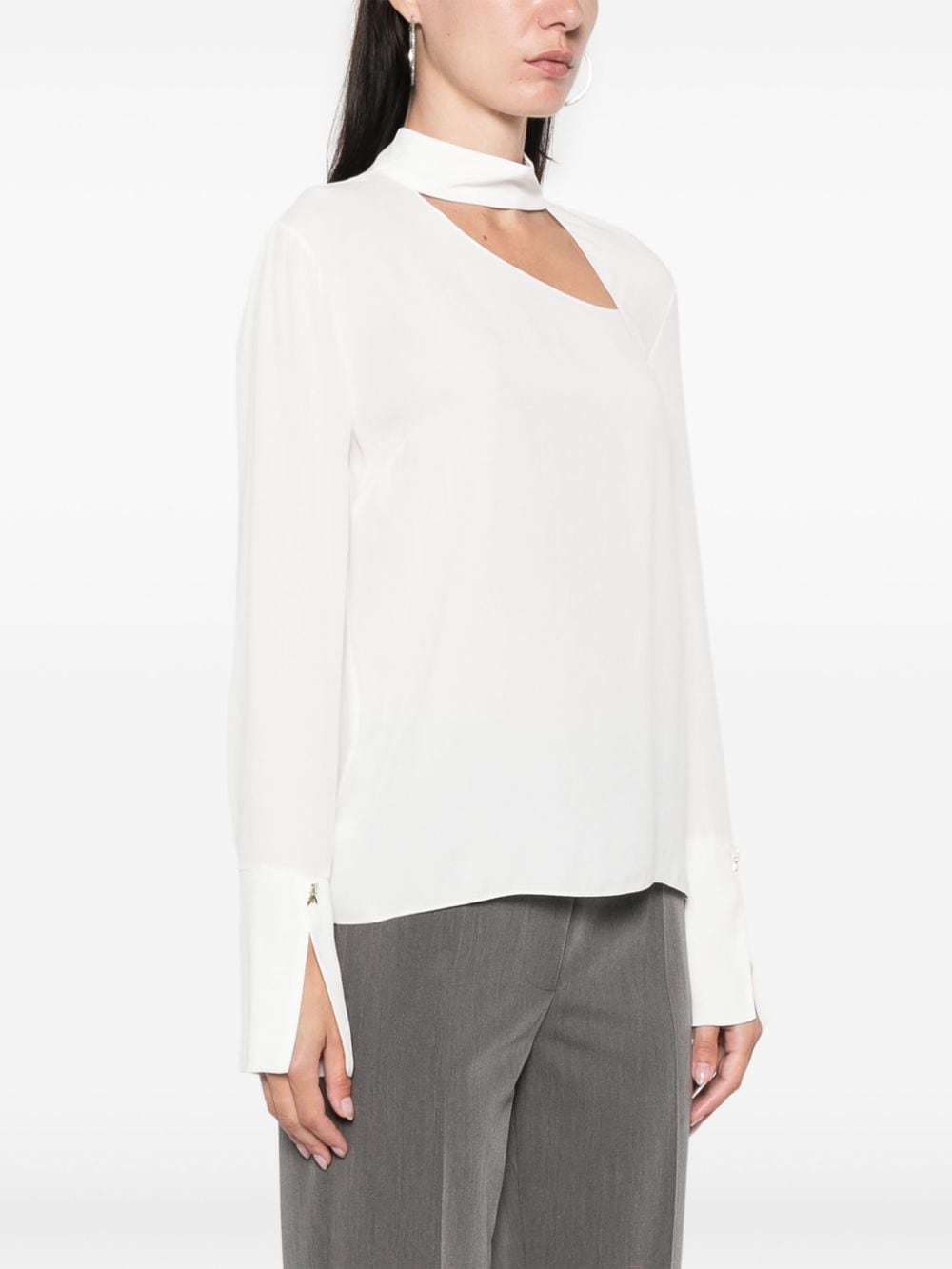 Shop Patrizia Pepe Crepe Tunic In White