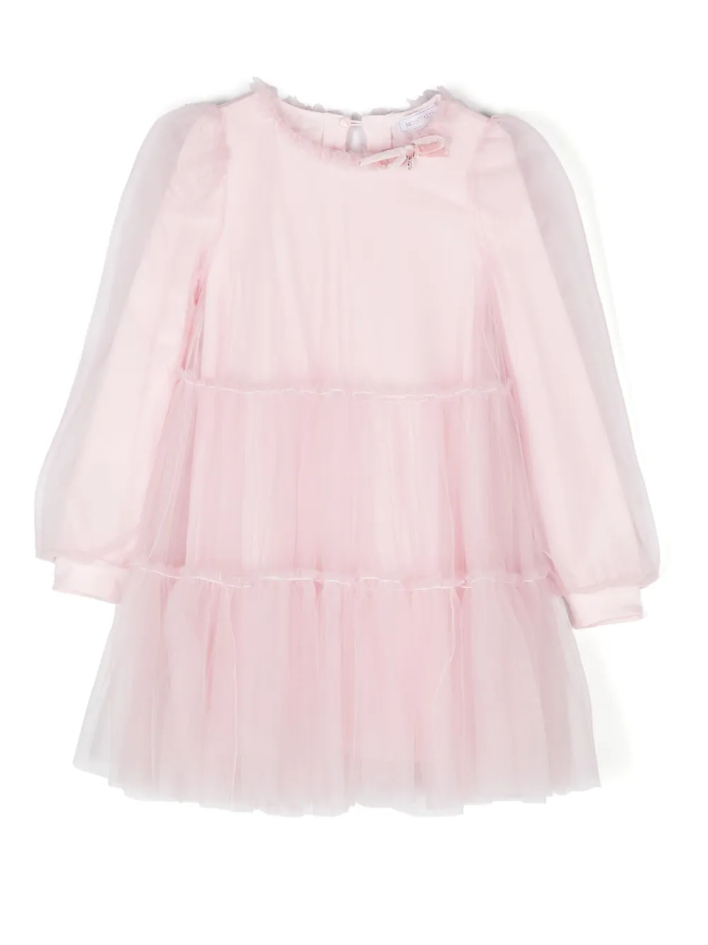 Monnalisa Tulle Mini Dress In Pink