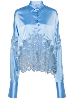 Ermanno Scervino レースディテール シャツ | ピンク | FARFETCH JP