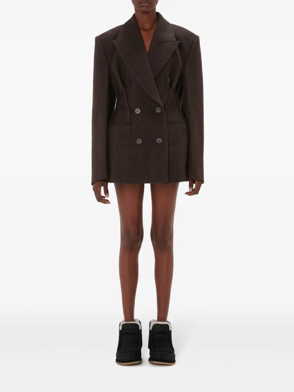 JW Anderson Hourglass blazer met dubbele rij knopen Groen