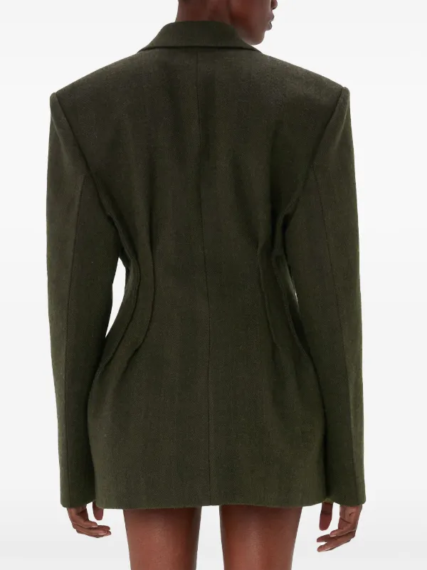 JW Anderson double-breasted Hourglass Blazer | Green | FARFETCH JW Anderson double-breasted Hourglass Blazer | Green | FARFETCH