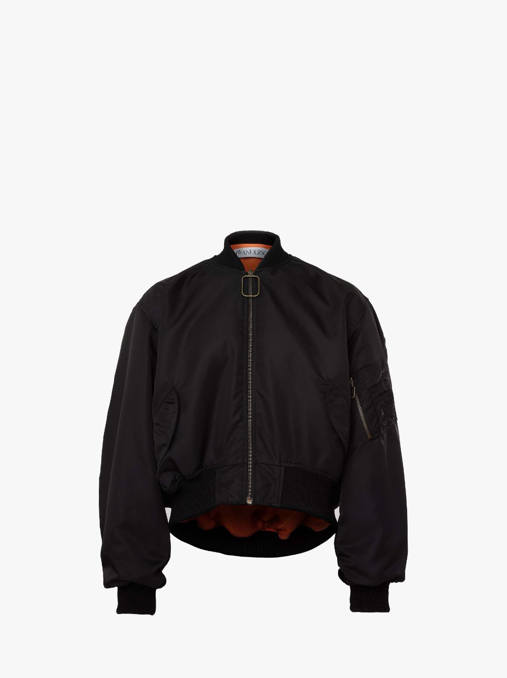 Jw Anderson Curved Hem Bomber Jacket In Black