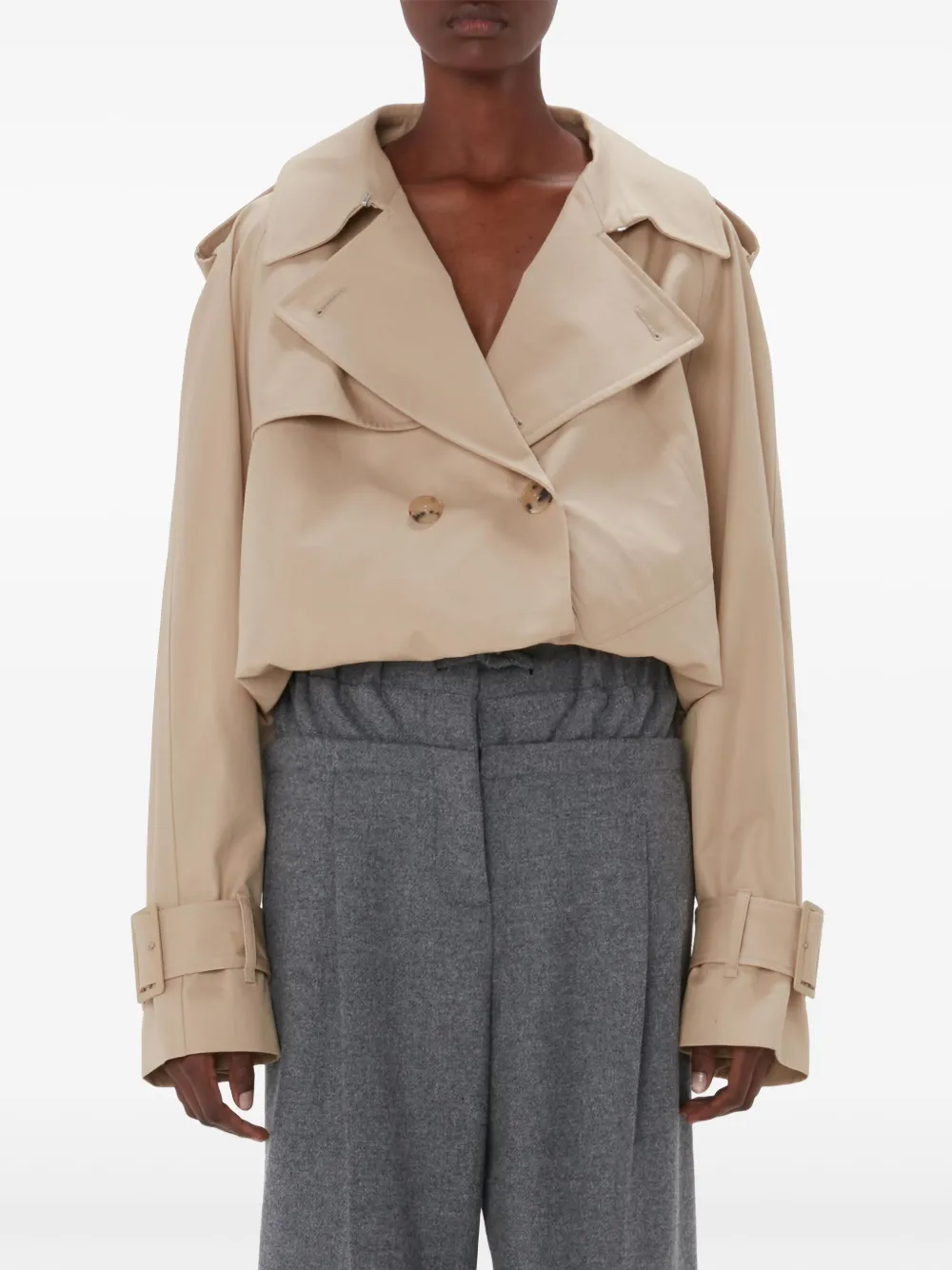 JW Anderson Cropped Trench Coat | Neutrals | FARFETCH JW Anderson Cropped Trench Coat | Neutrals | FARFETCH