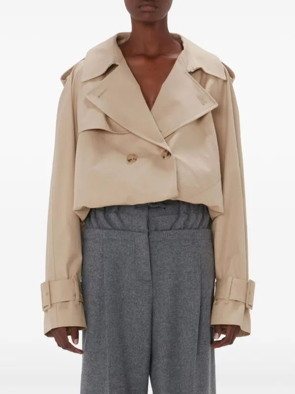 JW Anderson クロップド トレンチコート | ニュートラル | FARFETCH JP