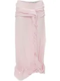 JW Anderson twisted drape midi skirt - Pink