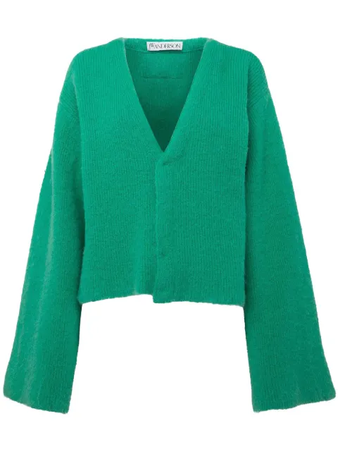 JW Anderson logo-appliqué V-neck cardigan