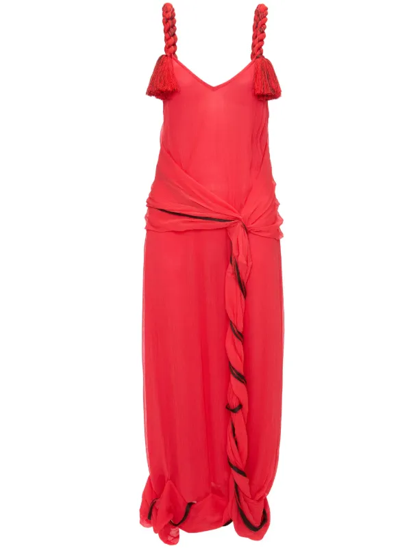 ワンピース J W ANDERSON 'Twisted Strappy' dress JW Anderson Anchor Embroidery Twisted Strap Dress | Shopbop