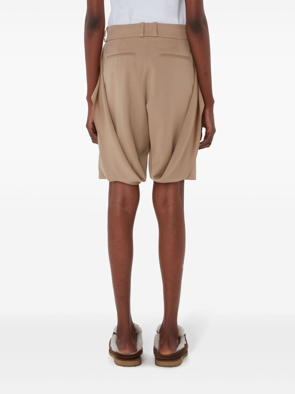 Shop Jw Anderson Sculptural Shorts In Neutrals