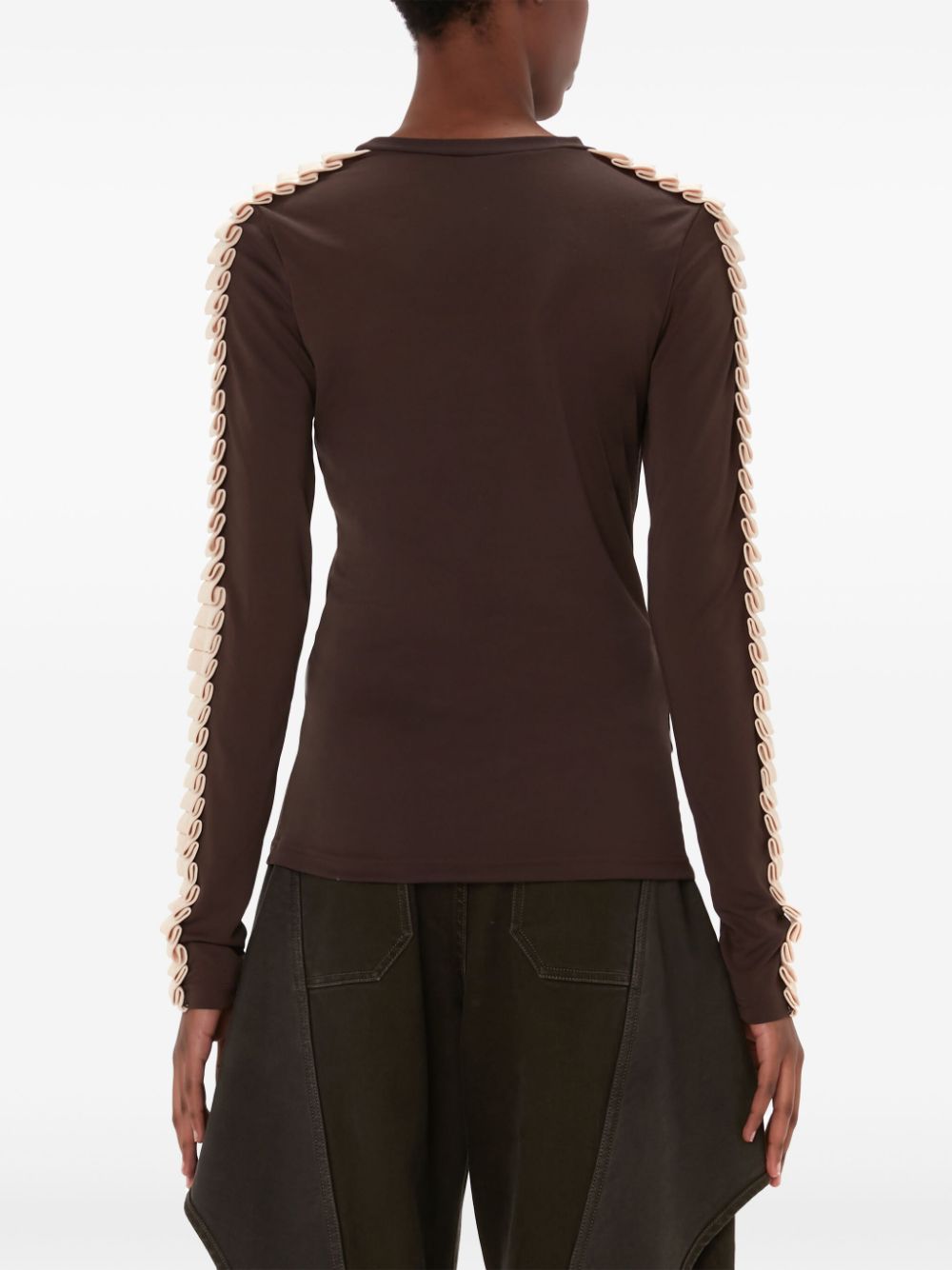 JW Anderson pleated-trim long-sleeve top Women