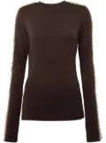 JW Anderson pleated-trim long-sleeve top - Brown