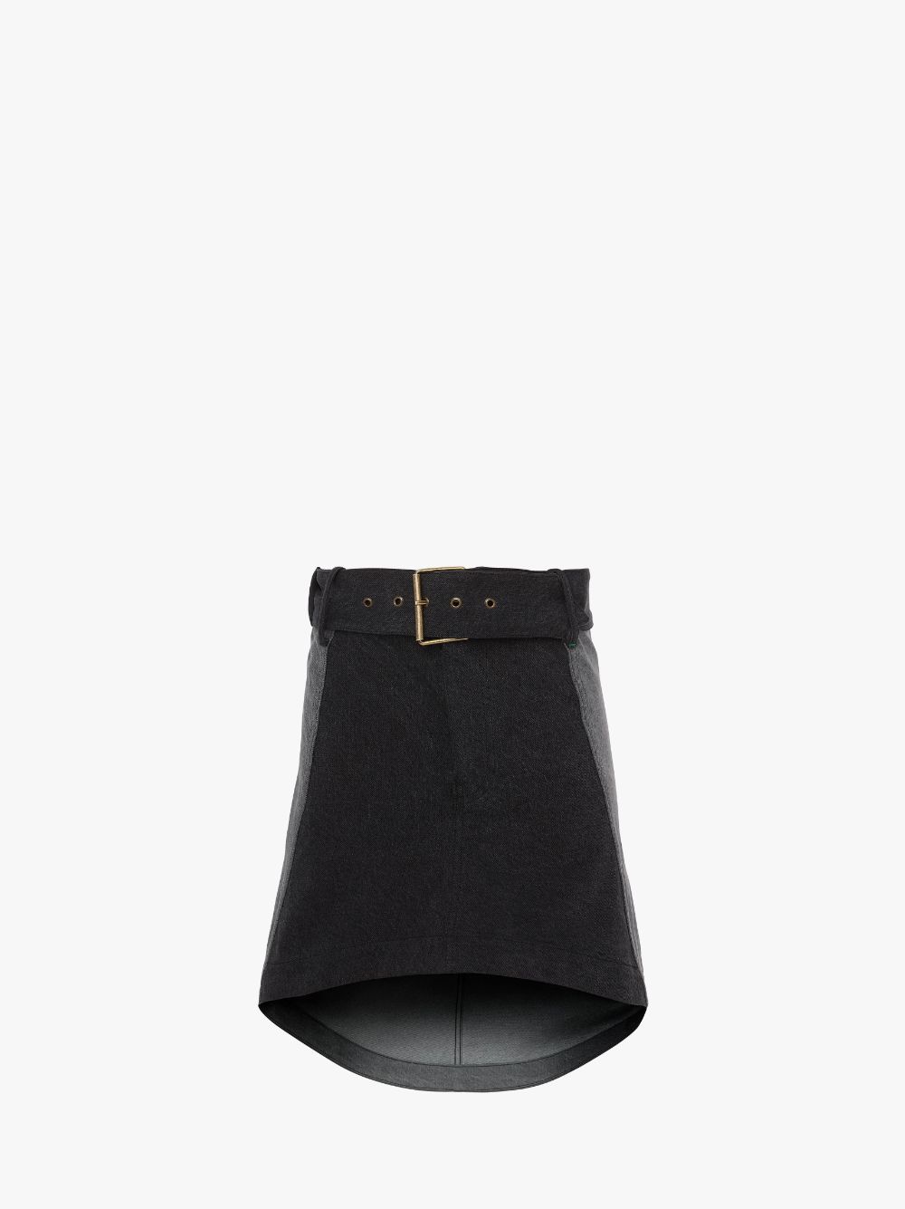 Shop Jw Anderson Paneled Mini Denim Skirt In Grey