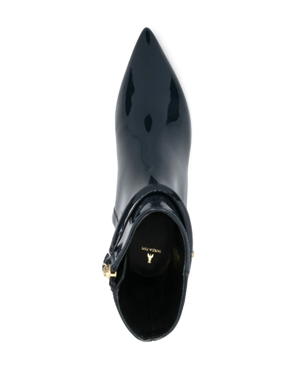 Patrizia Pepe 60mm logo-plaque boots Grey