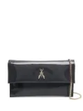 Patrizia Pepe Fly-logo chain clutch bag - Grey