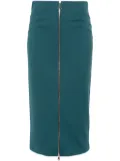 Patrizia Pepe zip-up midi skirt - Blue