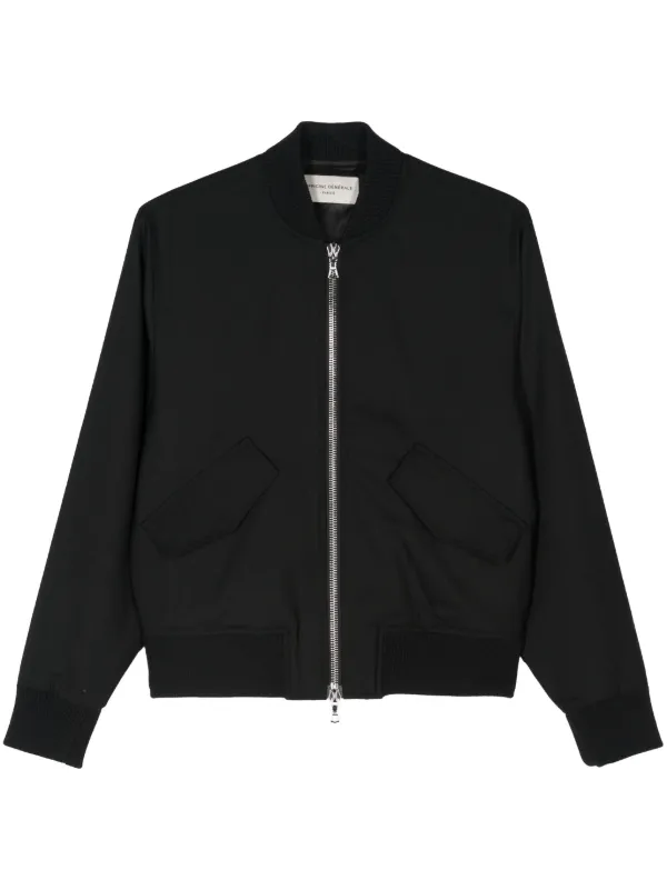 Officine Generale Kenna Virgin Wool Bomber Jacket Black FARFETCH SG
