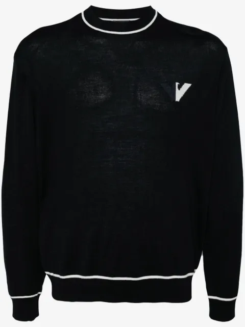 Emporio Armani logo-jacquard sweater