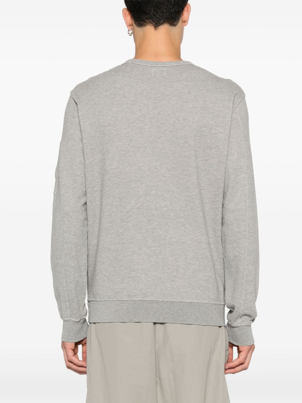 Shop C.p. Company Lens-detailed Sweatshirt In Grey