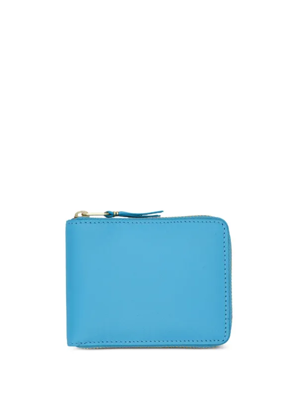 Comme des Garçons Compact Wallet Leather COMME DES GARCONS Black/Gold Zip Leather Wallets