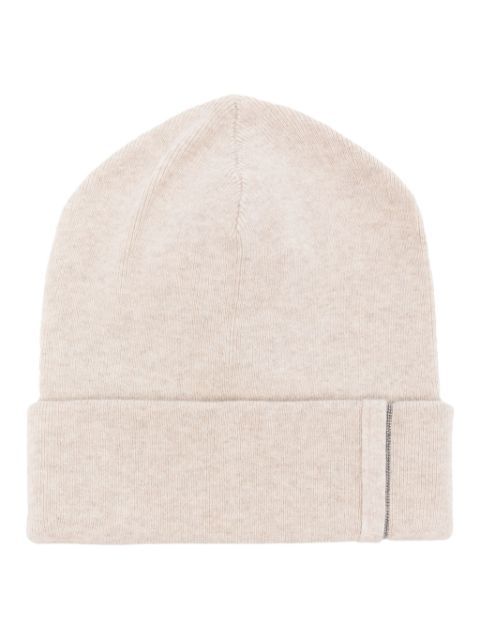 Brunello Cucinelli Monili-chain cashmere beanie Women