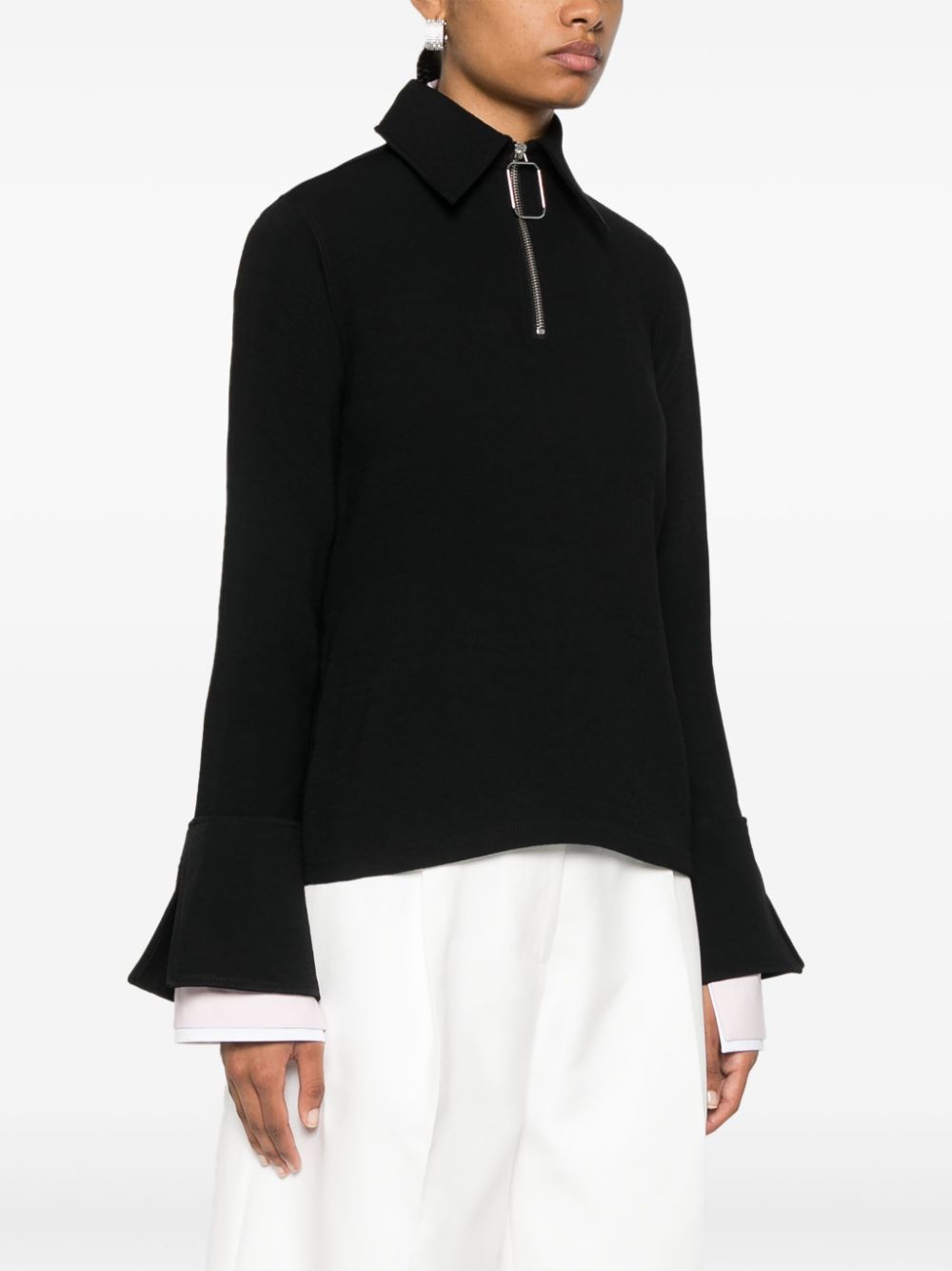 JW Anderson spread-collar crepe sweatshirt Women