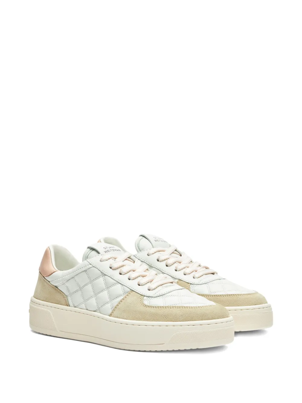 Stuart Weitzman quilted platform trainers Neutrals