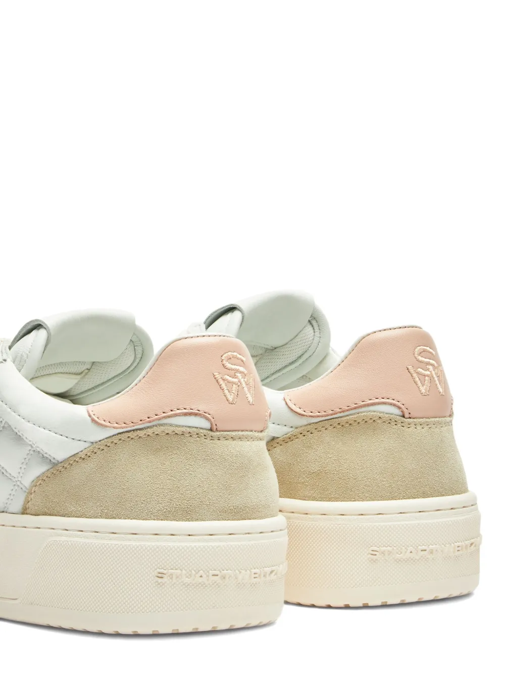 Stuart Weitzman quilted platform trainers Neutrals
