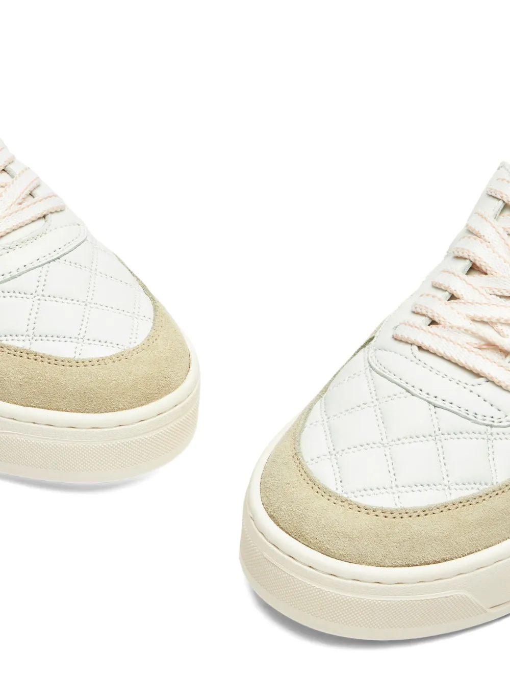 Stuart Weitzman quilted platform trainers Neutrals
