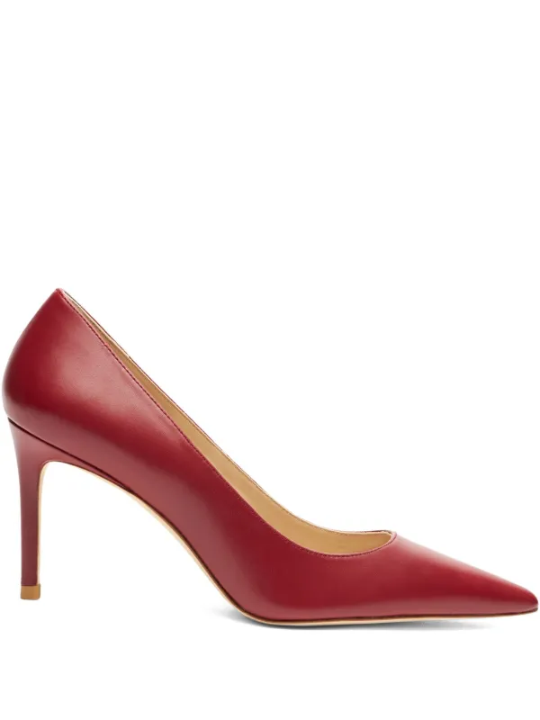 Stuart Weitzman Pointed-toe Stiletto Pumps in Red