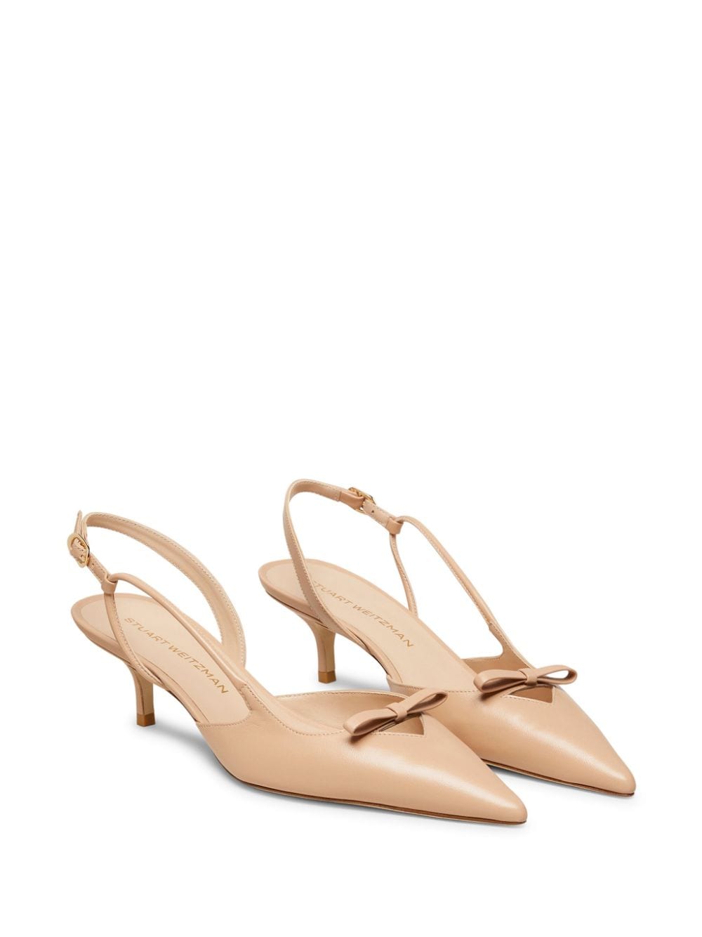 Shop Stuart Weitzman 50mm Tully Pumps In Neutrals