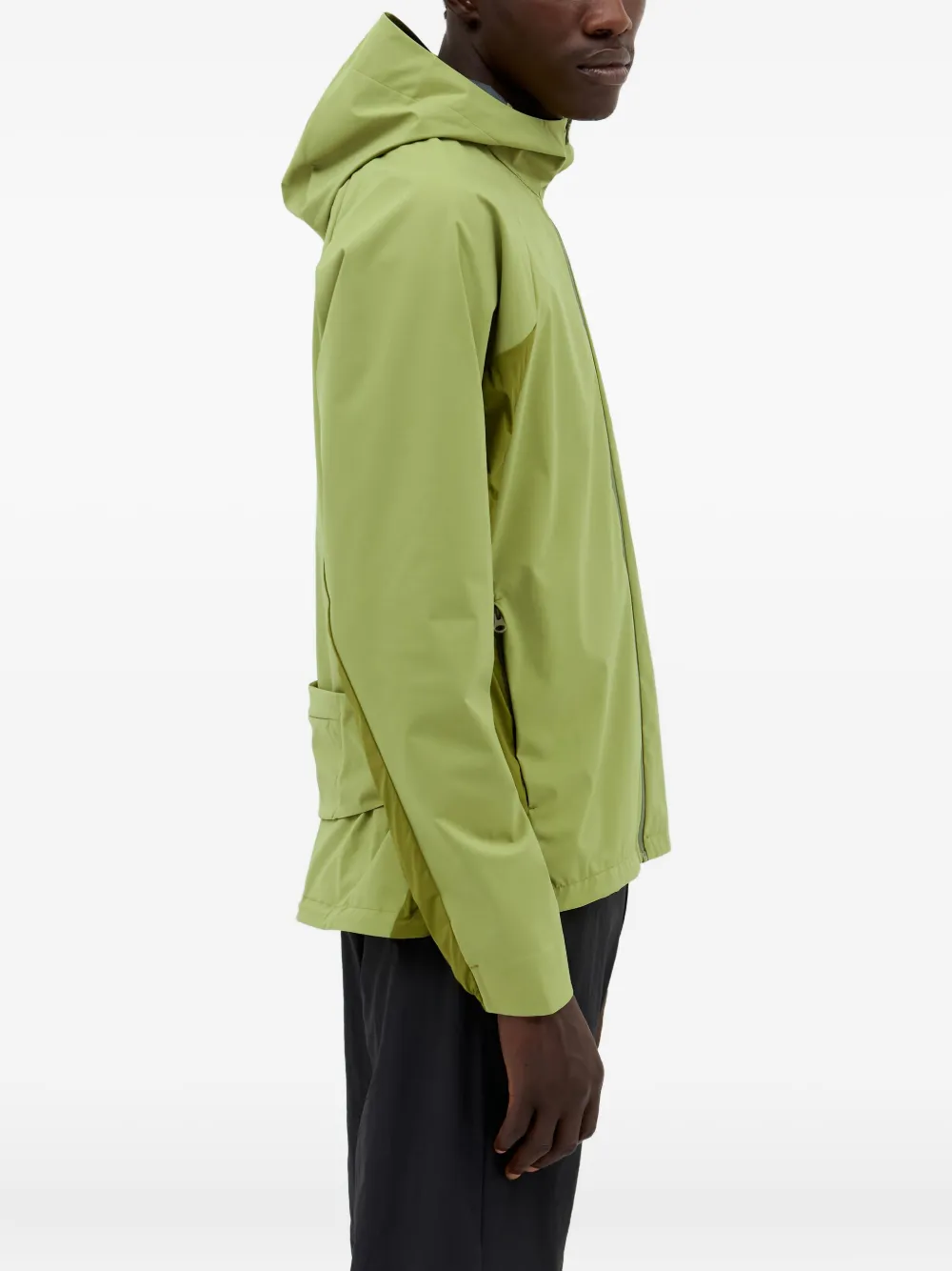Post Archive Faction hooded panelled jacket Groen