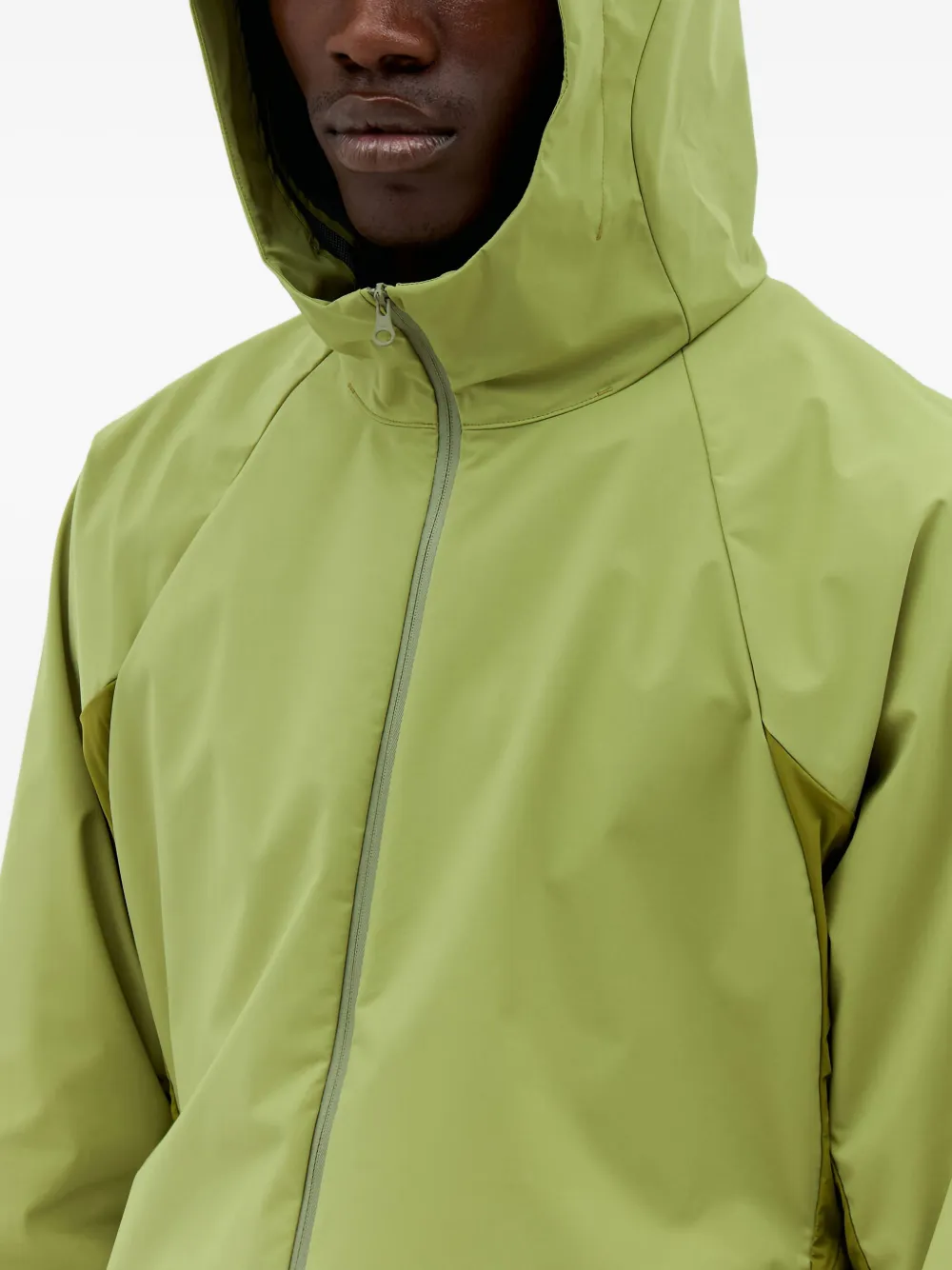 Post Archive Faction hooded panelled jacket Groen