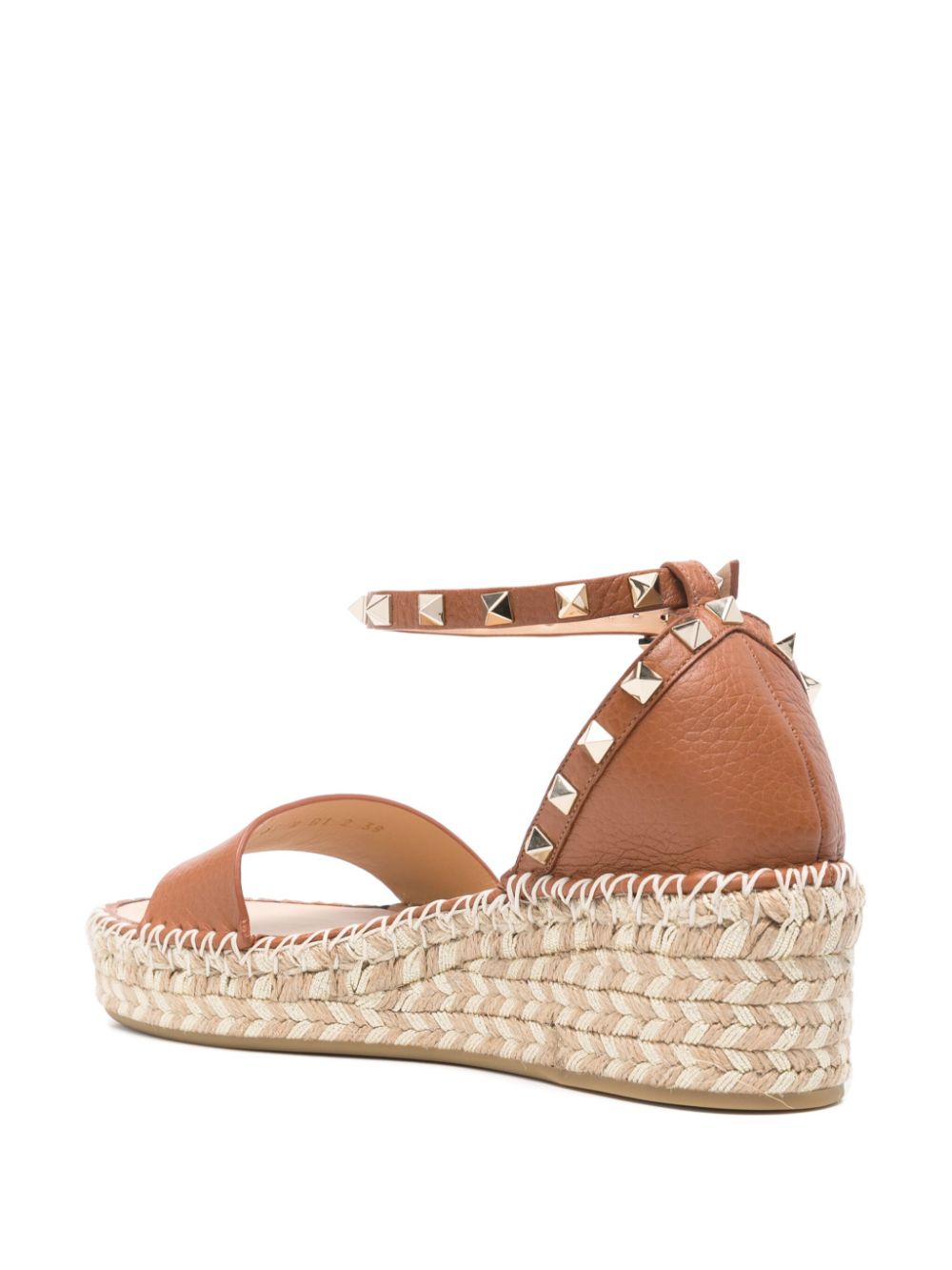 Valentino Garavani Rockstud-embellished espadrilles Brown