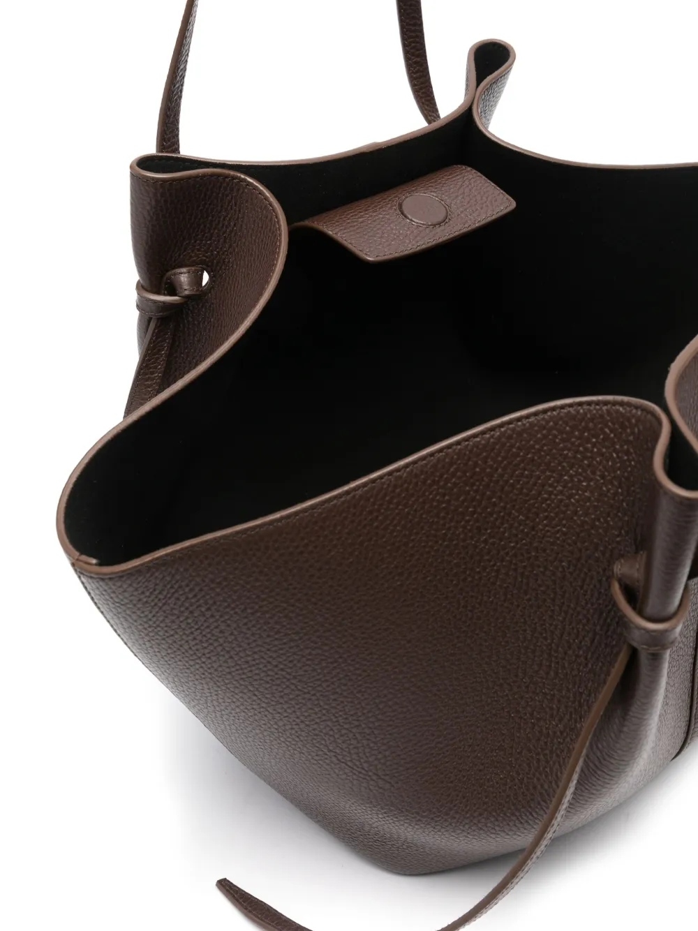 Yuzefi Mochi grote leren schoudertas Bruin