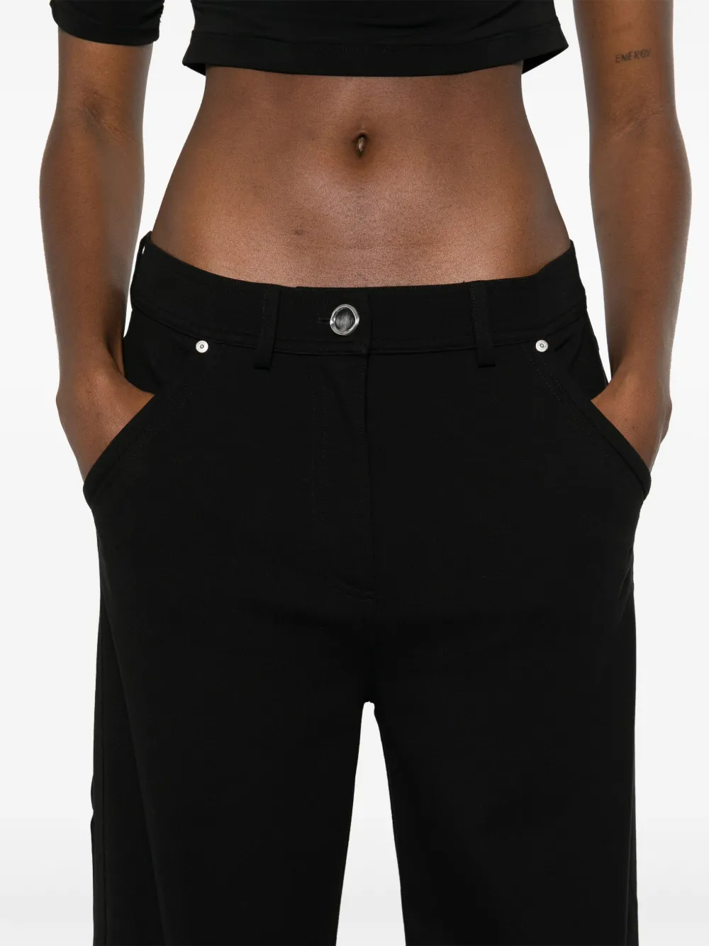 PINKO Broek met toelopende pijpen Zwart