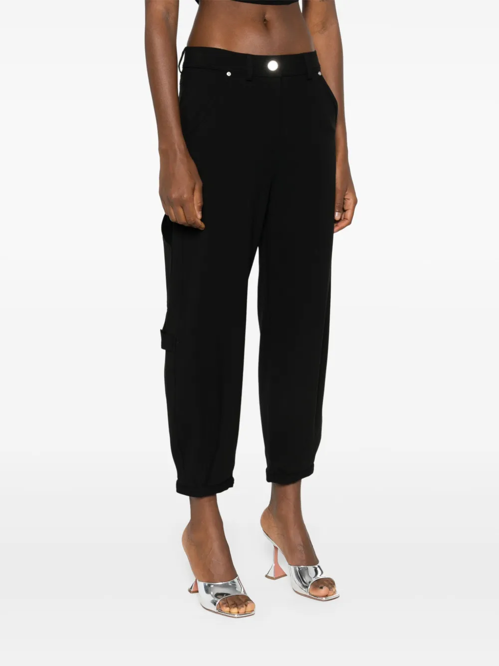 PINKO Broek met toelopende pijpen Zwart