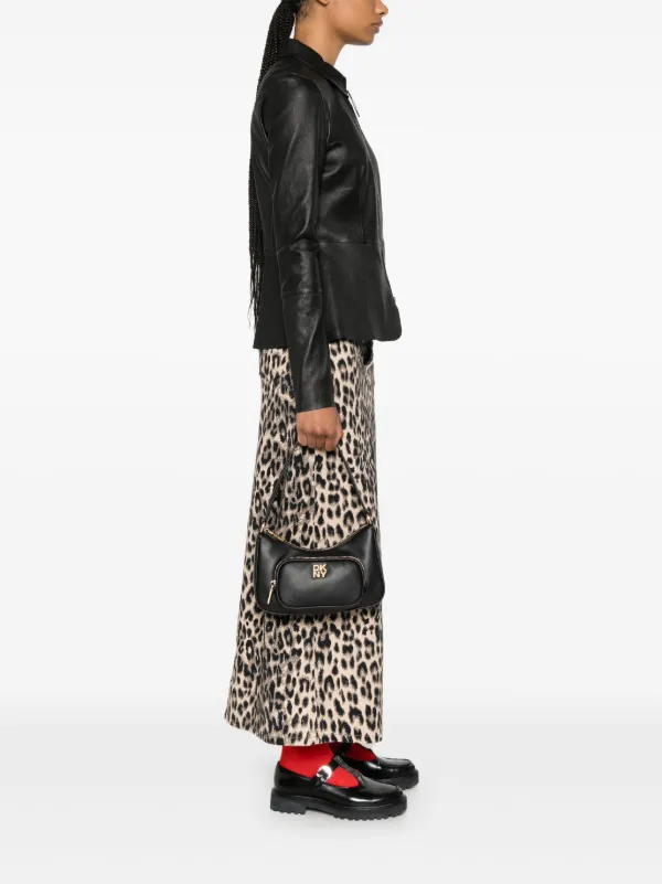 DKNY Philo Leather Shoulder Bag | Black | FARFETCH